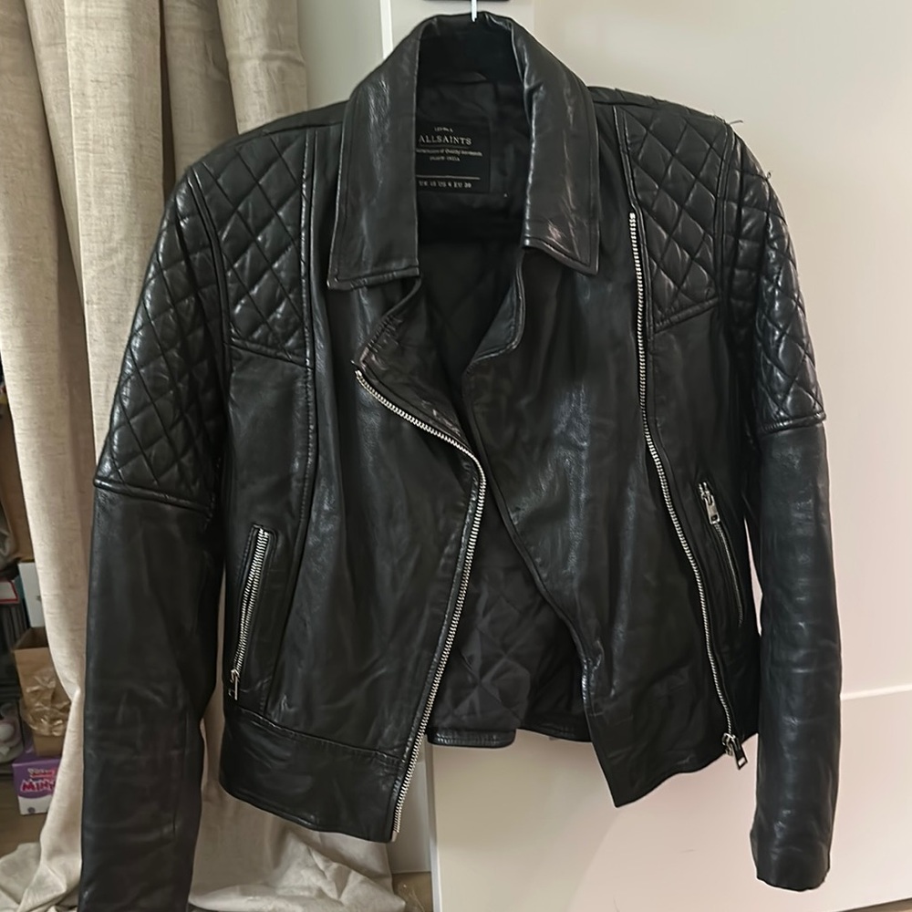 All Saints Black Leather Jacket
